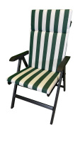 Hochlehner-Auflage LORD grün stripes 120x50x4cm