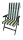 Hochlehner-Auflage LORD grün stripes 120x50x4cm