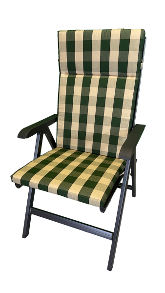 Hochlehner-Auflage OSLO grün stripes 120x50x4cm