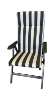 Hochlehner-Auflage LORD blau stripes 124x50x4cm
