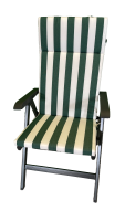 Hochlehner-Auflage LORD grün stripes 124x50x4cm