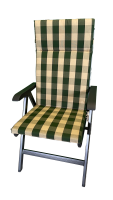 Hochlehner-Auflage OSLO grün stripes 124x50x4cm