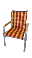 Niederlehner-Auflage OSLO rot stripes 100x50x4cm