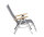 CIRRUS Relaxsessel silber / anthrazit-grau mit Teak-Armlehne