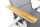 CIRRUS Relaxsessel silber / anthrazit-grau mit Teak-Armlehne