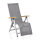 CIRRUS Relaxsessel silber / anthrazit-grau mit Teak-Armlehne