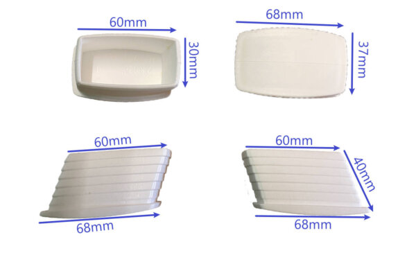 Bodenschoner 4er Set für Kettler ROMA Rollliege weiß 01638-000