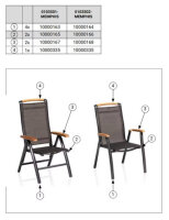 Stopfen Set 2er für Kettler Multipositionssessel MEMPHIS 0103501-7200
