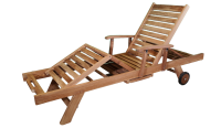 Teakholz Sonnenliege BENOA mit Armlehnen