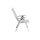 DIAMOND Multipositionssessel silber / hellgrau Teak