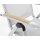 DIAMOND Multipositionssessel silber / hellgrau Teak