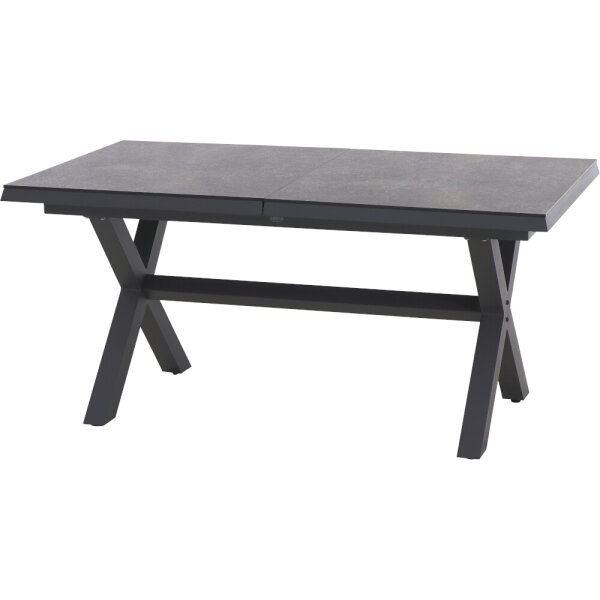 Sincro Ausziehtisch 160/200x90cm matt anthrazit / HPL titan Gestell Aluminium, HPL titan