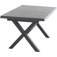 Sincro Ausziehtisch 160/200x90cm matt anthrazit / HPL titan Gestell Aluminium, HPL titan