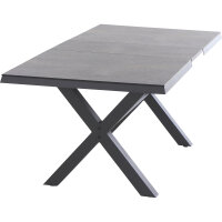 Sincro Ausziehtisch 160/200x90cm matt anthrazit / HPL titan Gestell Aluminium, HPL titan