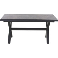 Sincro Ausziehtisch 160/200x90cm matt anthrazit / HPL titan Gestell Aluminium, HPL titan