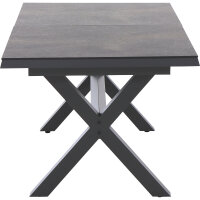 Sincro Ausziehtisch 160/200x90cm matt anthrazit / HPL titan Gestell Aluminium, HPL titan
