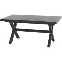 Sincro Ausziehtisch 160/200x90cm matt anthrazit / HPL titan Gestell Aluminium, HPL titan