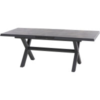 Sincro Ausziehtisch 160/200x90cm matt anthrazit / HPL titan Gestell Aluminium, HPL titan