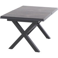 Sincro Ausziehtisch 160/200x90cm matt anthrazit / HPL titan Gestell Aluminium, HPL titan