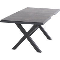 Sincro Ausziehtisch 160/200x90cm matt anthrazit / HPL titan Gestell Aluminium, HPL titan