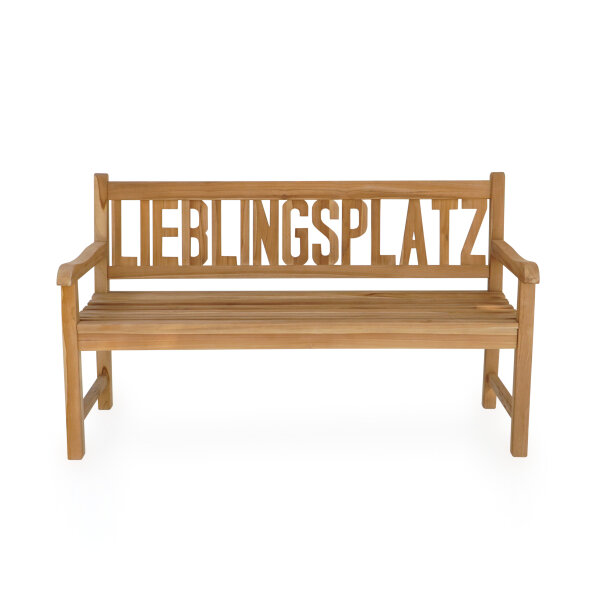 Gartenbank LIEBLINGSPLATZ aus Teakholz, 3 Sitzer