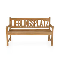 Gartenbank LIEBLINGSPLATZ aus Teakholz, 3 Sitzer