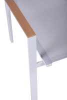 Stapelstuhl VENICE weiß, Aluminium / Polyester / Nonwood