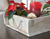 Deko-Ziegelform ALBUS, white washed, recyceltes Holz