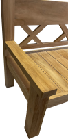 Teakholz Gartenbank JUMBO, Natural Teak