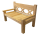 Teakholz Gartenbank JUMBO, Natural Teak