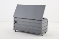 Kissen- / Aufbewahrungsbox MWH Odrio, Aluminium, grau matt