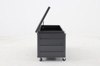 Kissen- / Aufbewahrungsbox MWH Odrio, Aluminium, grau matt