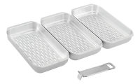 Edelstahl Grillpfanne + Schalen Set