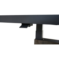 Talina Lift-Tisch 160cm x 90cm, wash-grey Gestell aus Aluminium in matt anthrazit, Tischplatte aus Keramik in washed grey