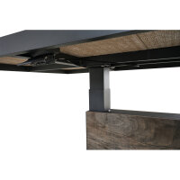 Talina Lift-Tisch 160cm x 90cm, wash-grey Gestell aus Aluminium in matt anthrazit, Tischplatte aus Keramik in washed grey