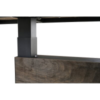 Talina Lift-Tisch 160cm x 90cm, wash-grey Gestell aus Aluminium in matt anthrazit, Tischplatte aus Keramik in washed grey