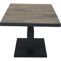Talina Lift-Tisch 160cm x 90cm, wash-grey Gestell aus Aluminium in matt anthrazit, Tischplatte aus Keramik in washed grey