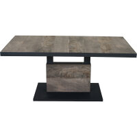 Talina Lift-Tisch 160cm x 90cm, wash-grey Gestell aus Aluminium in matt anthrazit, Tischplatte aus Keramik in washed grey