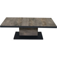 Talina Lift-Tisch 160cm x 90cm, wash-grey Gestell aus Aluminium in matt anthrazit, Tischplatte aus Keramik in washed grey