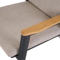 Cortina Move Sessel, natur Alu, Rope, Armlehnen Teak