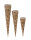 Kerzenhalter 3er Set in Rost-Optik aus Stahl und Glas