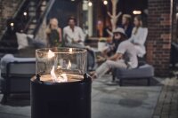 Terrassenfeuer NOVA LED L - black / silver 50mbar