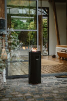 Terrassenfeuer NOVA LED L - black / silver 50mbar