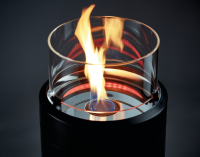Terrassenfeuer NOVA LED M - black/ silver 50mbar