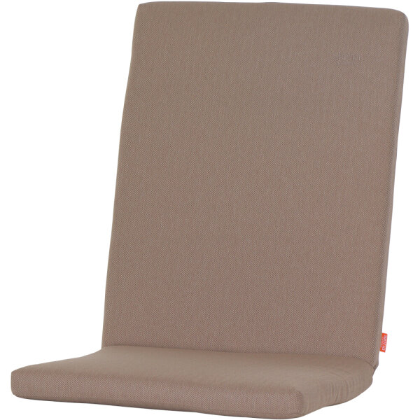 ASTER Sesselauflage 110cm Dessin Fish Bone braun, 100 % recyceltes Polyester