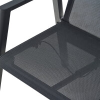 Bologna Move Sessel antrazit / Aluminiumgestell grau / Rantotex Bezug