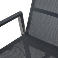 Bologna Move Sessel antrazit / Aluminiumgestell grau / Rantotex Bezug