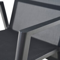 Bologna Move Sessel antrazit / Aluminiumgestell grau / Rantotex Bezug