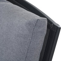 Valencia Comfort Plus Sessel matt anthrazit / Aluminium / Ranotex dunkelgrau / inkl. Kissen