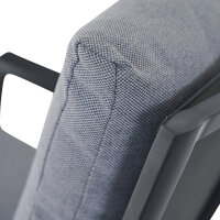 Valencia Comfort Plus Sessel matt anthrazit / Aluminium / Ranotex dunkelgrau / inkl. Kissen